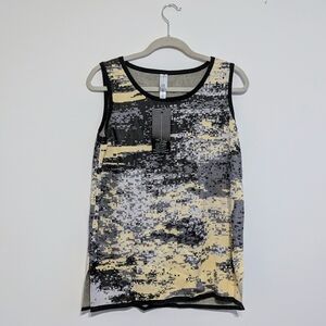 NEW MarlaWynne Collection Abstract Jacquard Sleeveless Top Women's Size Large